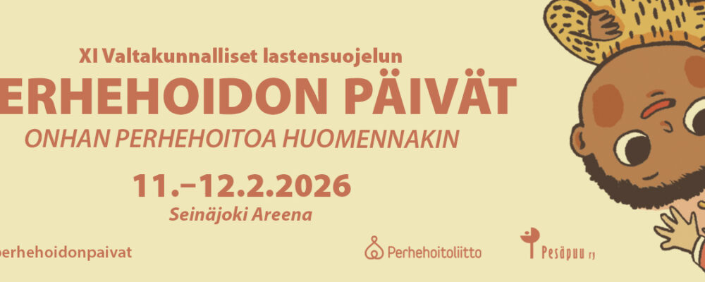 Piirroskuvassa kaksi hymyilevää lasta makoilee lähekkäin